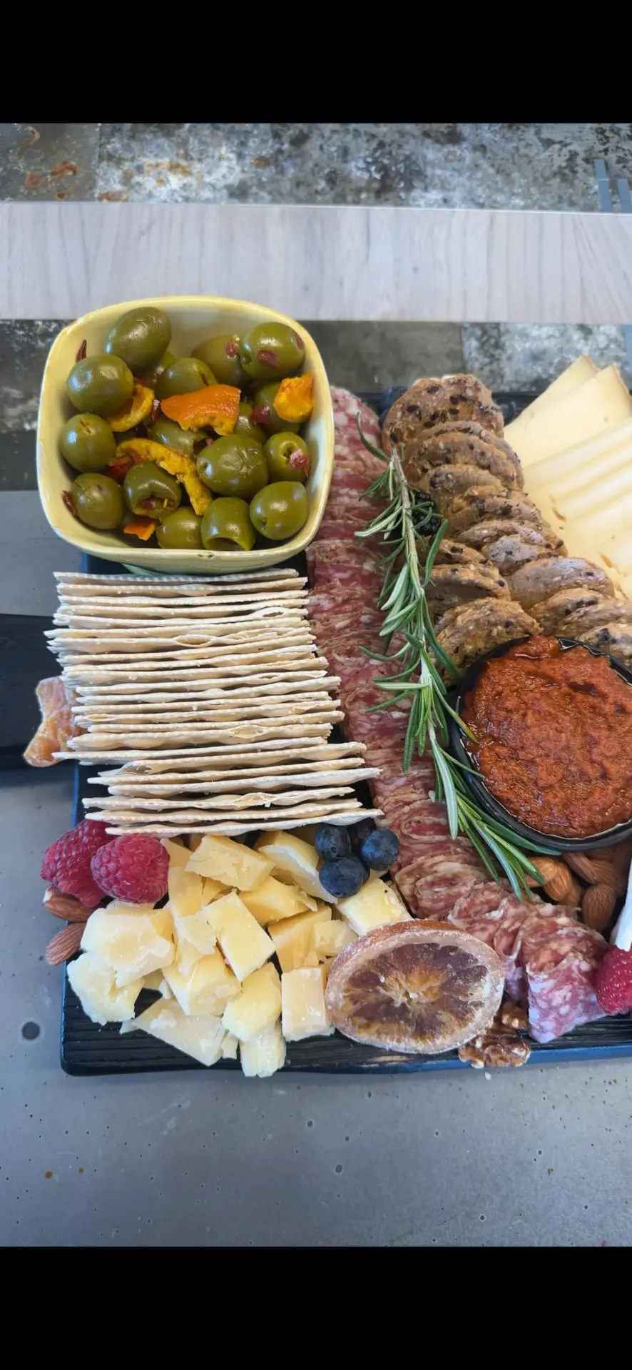 Pre-packed grab and go charcuterie box with cheese, salami and crackers — charcuterie boxes Anchorage